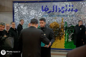 بدرقه کاروان خدام حرم مطهر رضوی در ایستگاه راه آهن شهید رئیسی مشهد
