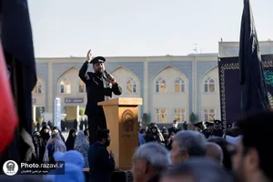 عزاداری خادمان حرم&zwnj; مطهر رضوی در صبح شهادت امام حسن عسکری علیه&zwnj;السلام