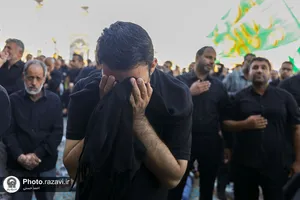 اجتماع عزاداران نبوی در حرم مطهر رضوی