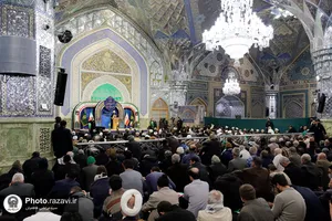 مراسم سالروز پیروزی انقلاب اسلامی در حرم مطهر رضوی