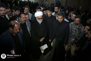 عزاداری شب تاسوعای حسینی با حضور تولیت آستان قدس رضوی