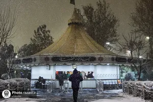 بارش برف در حرم مطهر رضوی-2