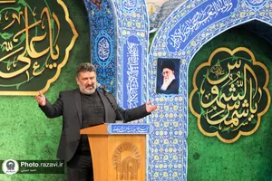 مراسم وداع با پیکر 2 شهید حمله تروریستی کرمان در حرم مطهر رضوی