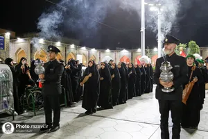 آیین ابوقربه، لیله العباس در حرم مطهر رضوی