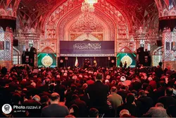 حرم رضوی در شب تاسوعا، سوگوار سقای تشنه‌لب کربلا شد