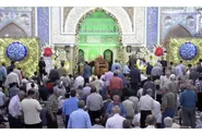 حرم مطهر رضوی در شب عید غدیر غرق در شور ولایت شد