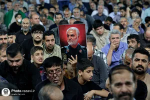مراسم بزرگداشت چهلمین روز تدفین رهبر شهید انقلاب اسلامی در حرم مطهر رضوی