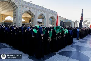 عزاداری خادمان حرم&zwnj; مطهر رضوی در صبح شهادت امام حسن عسکری علیه&zwnj;السلام