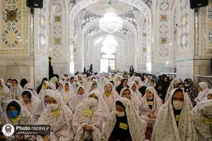 تشرف مددجویان موسسه خیریه توانبخشی همدم فتح المبین به حرم مطهر رضوی
