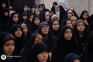 اعتکاف دانش&zwnj;آموزان دختر مدارس امام رضا علیه&zwnj;السلام در حرم مطهر رضوی
