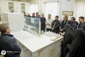 بازدید کارکنان آستان قدس رضوی از کارخانه آرد قدس رضوی