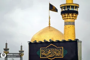 سیاه&zwnj;پوشی حرم مطهر رضوی در آستانه شهادت امام صادق علیه&zwnj;السلام
