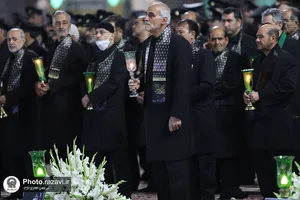 آیین خطبه&zwnj;خوانی شب شهادت امام رضا(ع) در حرم مطهر رضوی برگزار شد