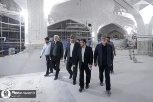 بازدید معاون فرهنگی اجتماعی معاون اول رئیس جمهور از فعالیت&zwnj;های عمرانی حرم مطهر رضوی