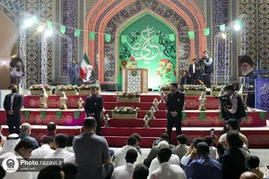 سخنرانی رهبر شیعیان بحرین در حرم مطهر رضوی