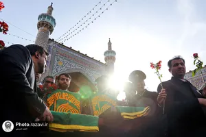 آیین اذن اعزام کاروان زیر سایه خورشید در حرم مطهر رضوی