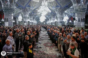 حرم مطهر رضوی در روز شهادت حضرت زهرا سلام&zwnj;الله علیها 
