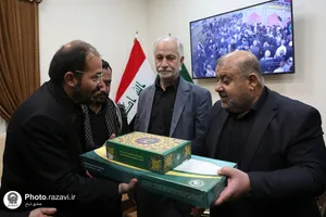 دیدار مسئولین موکب امام رضا علیه&zwnj;السلام در سامرا با تولیت حرم امامین عسکریین