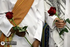 مراسم جشن میلاد امیرالمومنین در تالار ولایت حرم مطهر رضوی