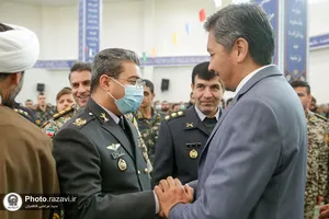 حضور خدام حرم مطهر رضوی در پدافند هوایی شمال شرق امام رضا علیه&zwnj;السلام