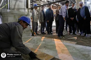 بازدید تولیت آستان قدس رضوی از فعالیت&zwnj;های عمرانی حرم مطهر