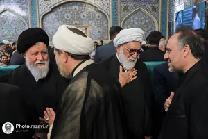 مراسم بزرگداشت آیت الله رئیسی در حرم مطهر رضوی
