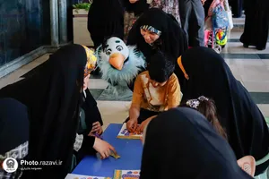 ایستگاه کبوترانه عید غدیر در حرم مطهر رضوی