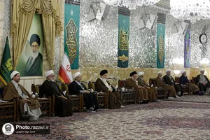 دیدار رئیس تشخیص مصلحت نظام با علما و اساتید حوزه علمیه مشهد مقدس