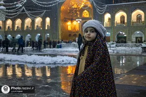 بارش برف در حرم مطهر رضوی-2