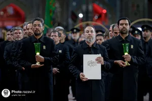 آیین خطبه&zwnj;خوانی شب شهادت امام رضا علیه&zwnj;السلام در حرم مطهر رضوی
