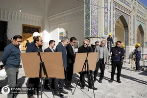 بازدید علی لاریجانی از فعالیت&zwnj;های عمرانی حرم مطهر رضوی