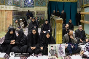 تشرف خانواده شهدای پدافند هوایی ارتش به حرم مطهر رضوی
