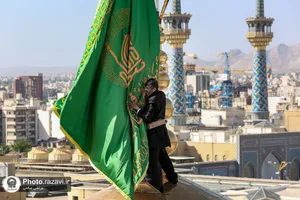 آیین تعویض پوش ضریح و پرچم گنبد منور رضوی-2