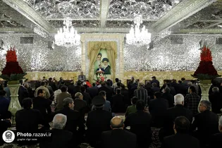 مراسم روز ولادت پیامبر اکرم(ص) و امام صادق(ع) در حرم مطهر رضوی