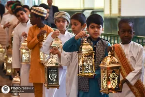 استقبال از ماه مبارک رمضان در حرم مطهر رضوی