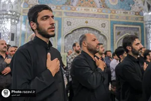 مراسم عزاداری شهادت امام سجاد علیه السلام در حرم مطهر رضوی