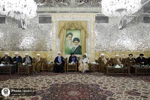 دیدار جمعی از علمای مشهد با شیخ ابراهیم زکزاکی و تولیت آستان قدس رضوی