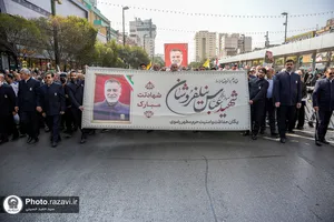 تشییع پیکر شهید نیلفروشان در مشهد