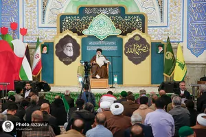 اجتماع مردمی &laquo;بیعت با نصرالله&raquo; در حرم مطهر رضوی