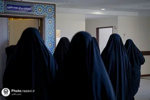 بازدید خواهران خدمه انتظامات حرم مطهر رضوی از خوابگاه &laquo;سرای نجمه خاتون سلام&zwnj;الله علیها&raquo;
