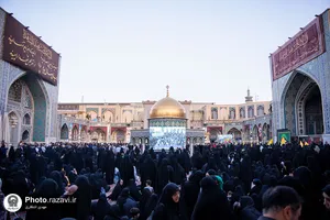 اجتماع مردمی محکومیت شهادت اسماعیل هنیه در حرم مطهر رضوی