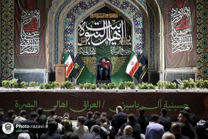 عزاداری زائران عرب زبان در حرم مطهر رضوی