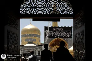 سیاه&zwnj;پوشی حرم مطهر رضوی به مناسبت شهادت امام باقر علیه&zwnj;السلام