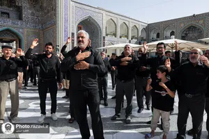 عزاداری تاسوعای حسینی در حرم مطهر رضوی-1