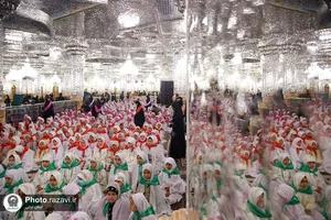 جشن تکلیف دختران تازه مکلف شده در حرم مطهر رضوی