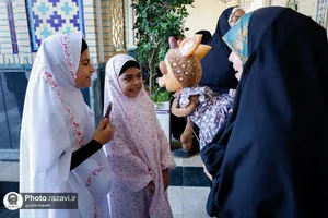 ایستگاه کبوترانه عید غدیر در حرم مطهر رضوی
