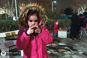 به صرف چای کنار حضرت