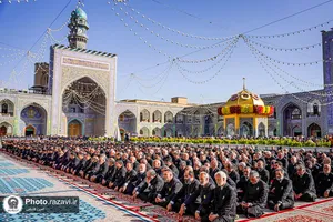 آیین تعویض پوش ضریح و پرچم گنبد منور رضوی-3