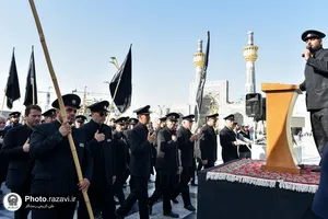مراسم عزاداری خادمین حرم رضوی بمناسبت شهادت امام باقر علیه السلام
