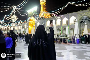 حال و هوای حرم مطهر رضوی در شب میلاد امام رضا علیه&zwnj;السلام -2